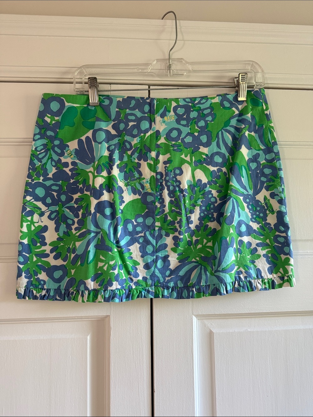 Lilly Pulitzer Blue & Green Floral Mini Skirt - Picture 2 of 3